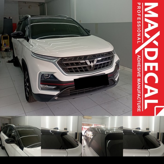 Jual Promo Wrapping Sticker Mobil Two Tone Wuling Almaz Black Piano Glossy