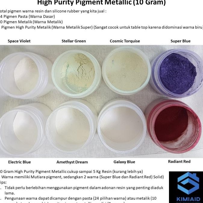 

Promo High Purity Pigment - 10 Gram - Cat Resin Pewarna Resin Pigmen Bubuk COD