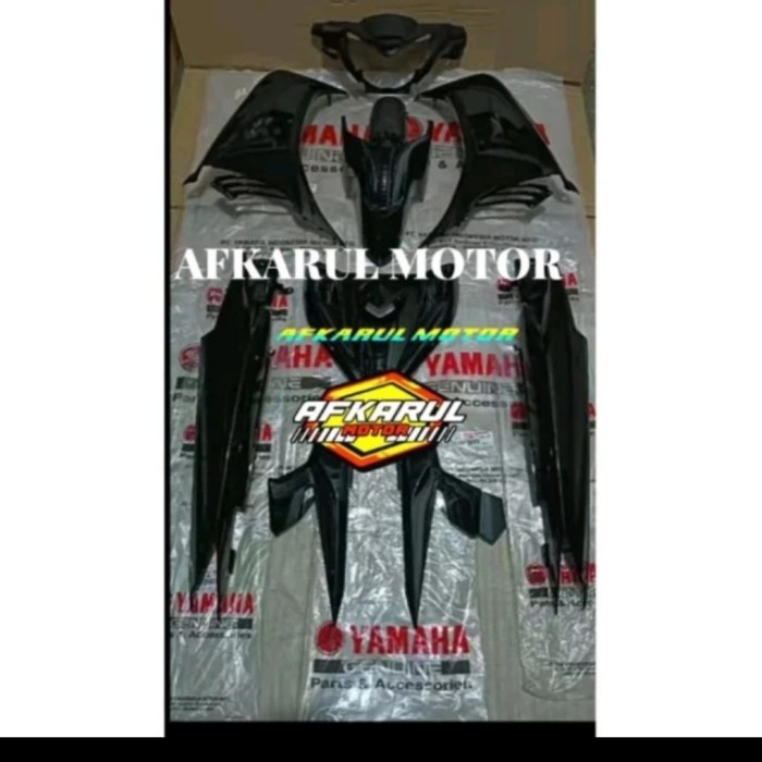 COVER BODY HALUS FULL SET JUPITER MX NEW 135 HITAM ORIGINAL YGP