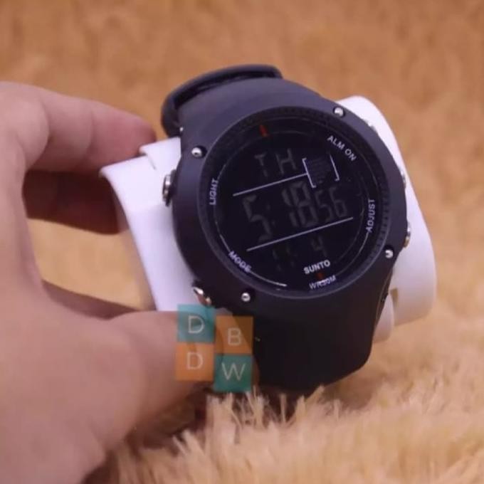 JAM TANGAN SPORT LASIKA MODEL SUNTO PRIA- WANITA WARNA HITAM WATER RES
