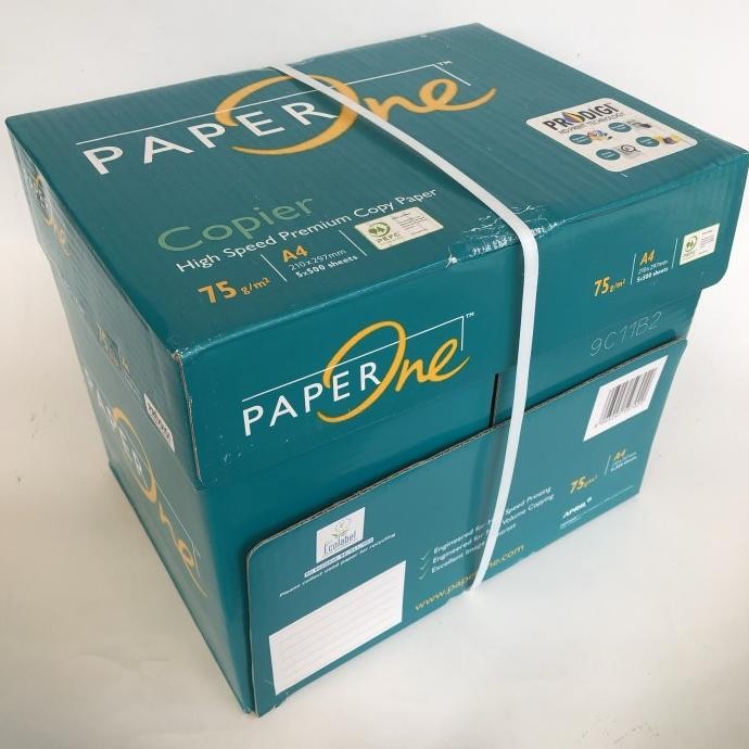 

Kertas Hvs A4 75 Gram Paper One [1 Box = 5 Rim] Gojek/Grab Bandung Original Dan Terlaris