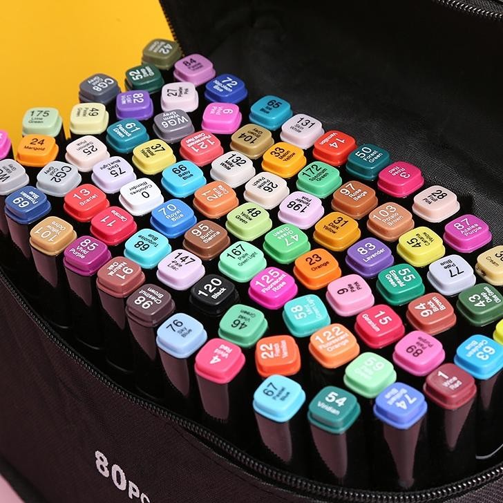 

COD WD TouchFive 120Pcs Warna Sketsa Spidol Umum General Marker Set Animation Markers / Sketch Twin Market Set Spidol rd-67