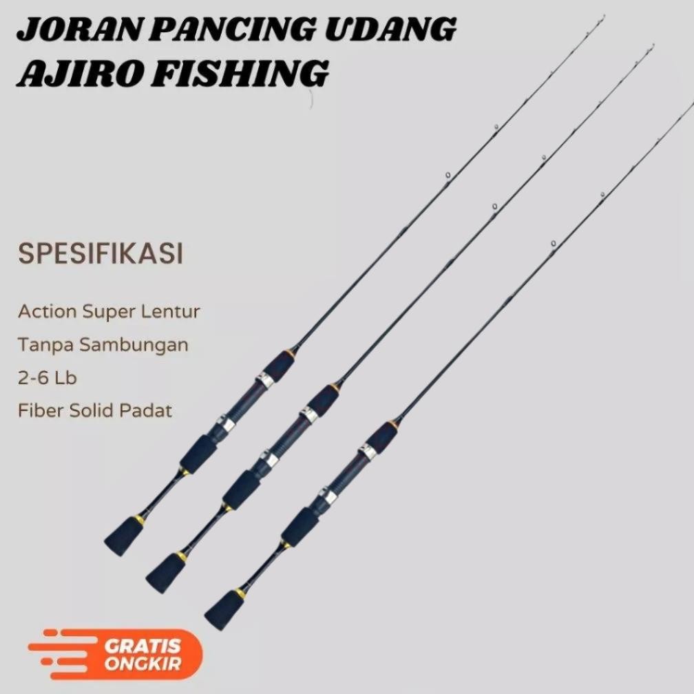 SALE Joran pancing udang murah super lentur custom 1 set 100 120 135 150 cm df-7
