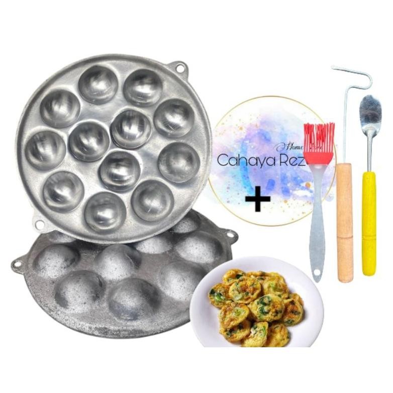 He13 Cetakan Telur Congkel Takoyaki Cetakan Lubang 12 / Wajan Cetakan Cilor Maklor / Baklor Free Con