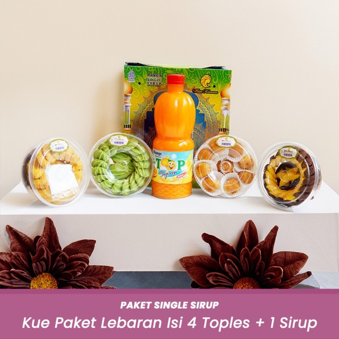 

Paket Kue Lebaran Isi 4 Toples 1 Sirup Cookies Hampers Ramadhan