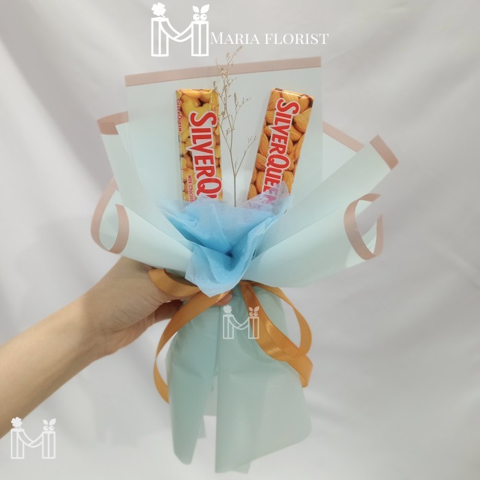 

Buket Cokelat Anniversary Silverqueen - Buket Coklat Mini Kecil