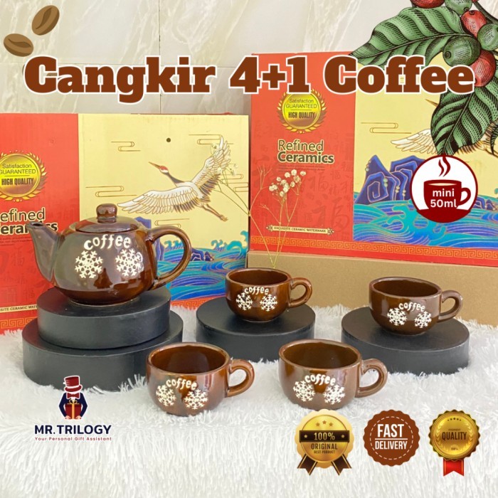 TERLARIS HAMPERS WEDDING CANGKIR SET KERAMIK COFFEE SOUVENIR SANGJIT TEAPAI CHINESE TEA TEKO POT SET