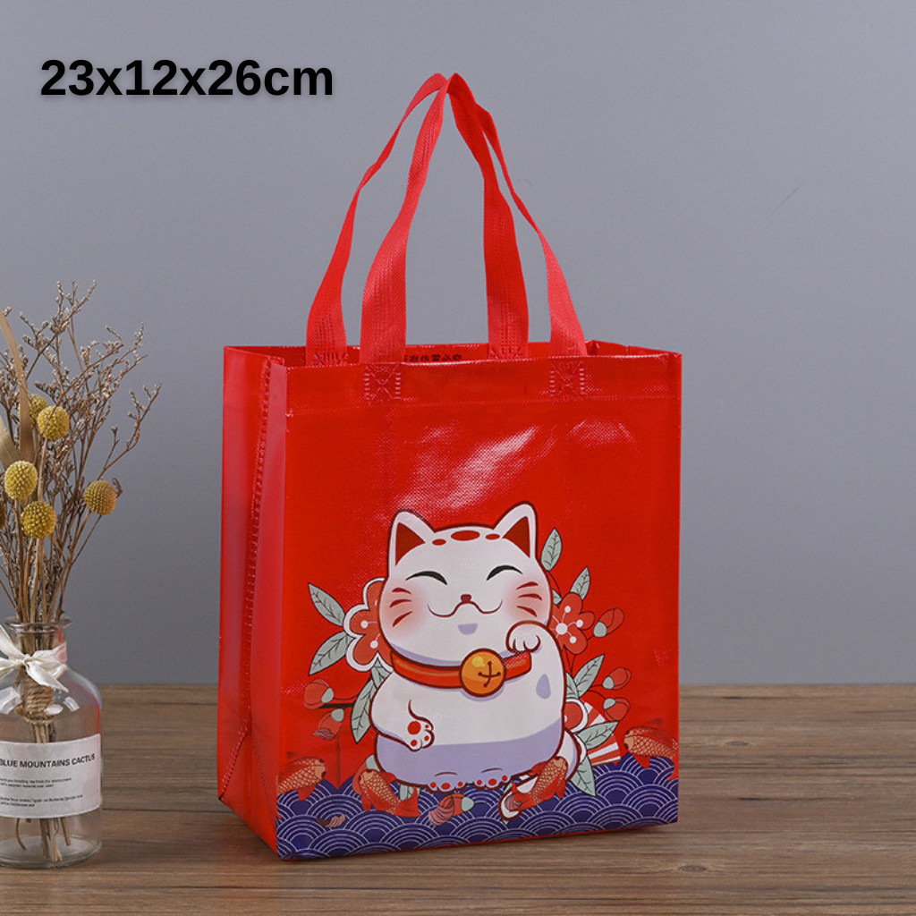 

Mendale Goodiebag/Paper Bag/Tas Spundbond Motif Kartun Uk 23X12X26Cm - W002