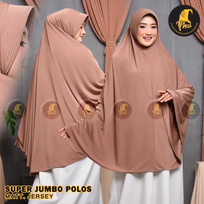 Jilbab Syari Super Jumbo Polos XXXL Bahan Jersey (Super Jumbo)