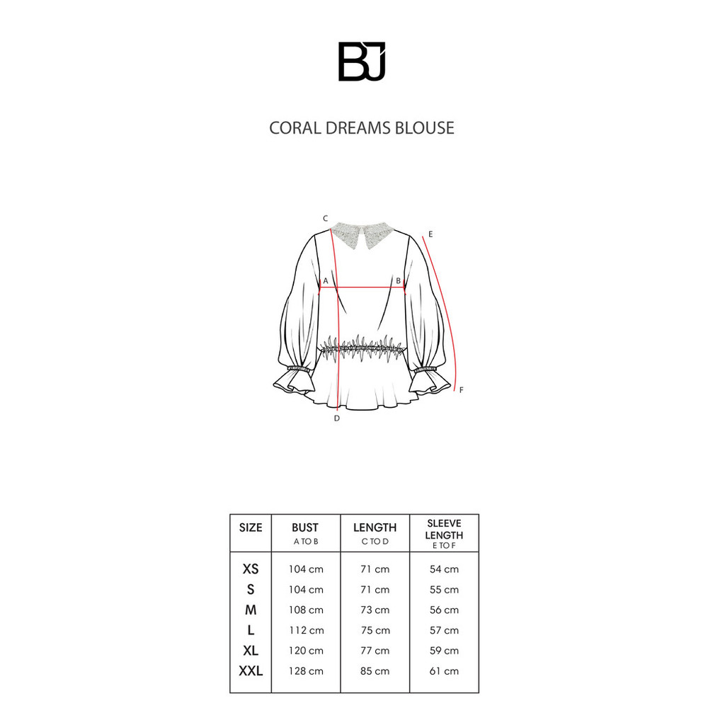 Murah Benang Jarum - Coral Dreams Blouse - Jellyfish Non COD