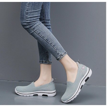 Grizle Sepatu Skechers Wanita Tanpa Tali Slip On Korea Import