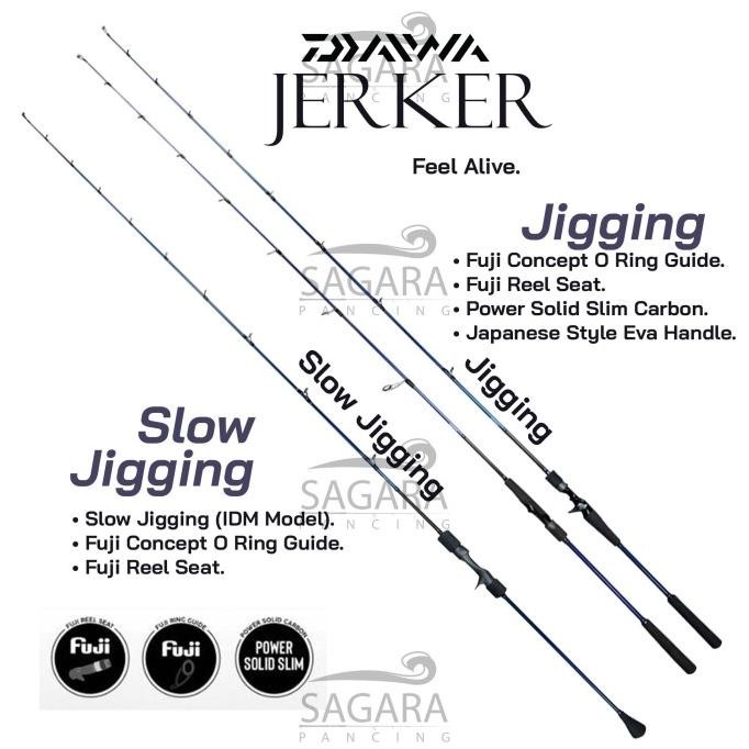 Joran Daiwa Jerker Joran Slow Jigging Rod Jigging Joran Solid Carbon Ring Sudah Fuji SALE