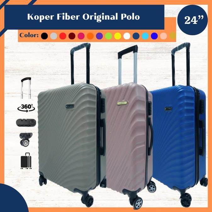 Tas travel bag 24 inch koper fiber Polo Twin