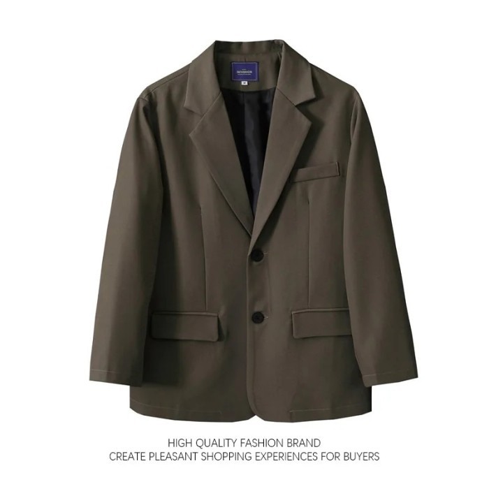 AppleDezign Oversized Simple Solid Blazer Jacket for Men Women Lovers Grunge