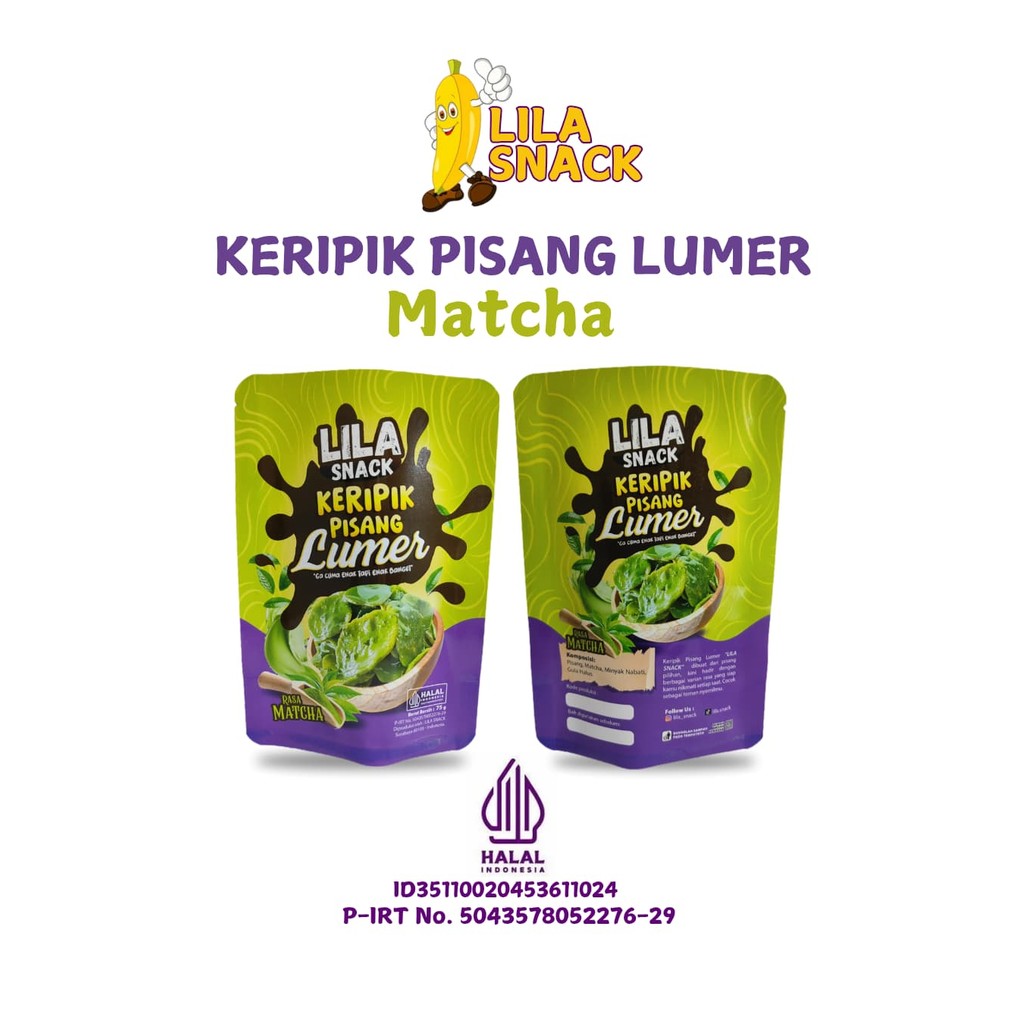 

Keripik Pisang Lumer Matcha Premium - Camilan Green Tea Manis & Gurih | Lila Snack