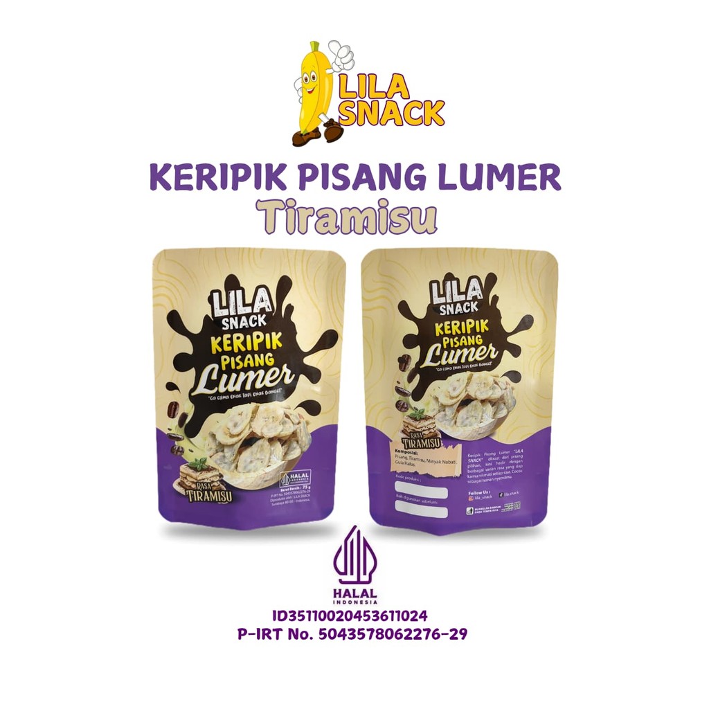 

Keripik Pisang Lumer Tiramisu Premium - Rasa Kopi Manis, Lezat & Renyah | Lila Snack