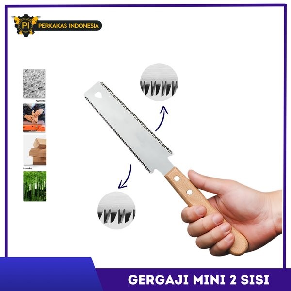Gergaji Jepang Alikote Cross Cut Japan Geraji Potong Manual Kayu PVC Multiplek Dahan Pisau Fleksibel
