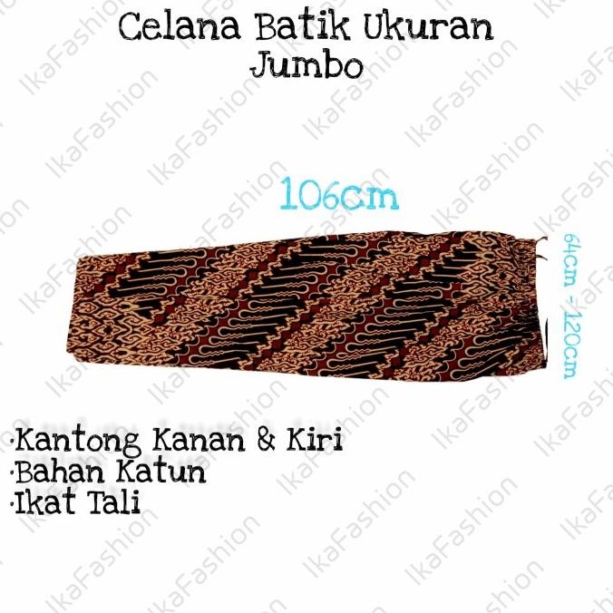 Celana Panjang Batik Boim Katun Premium Jumbo Pria Wanita Tanah Abang