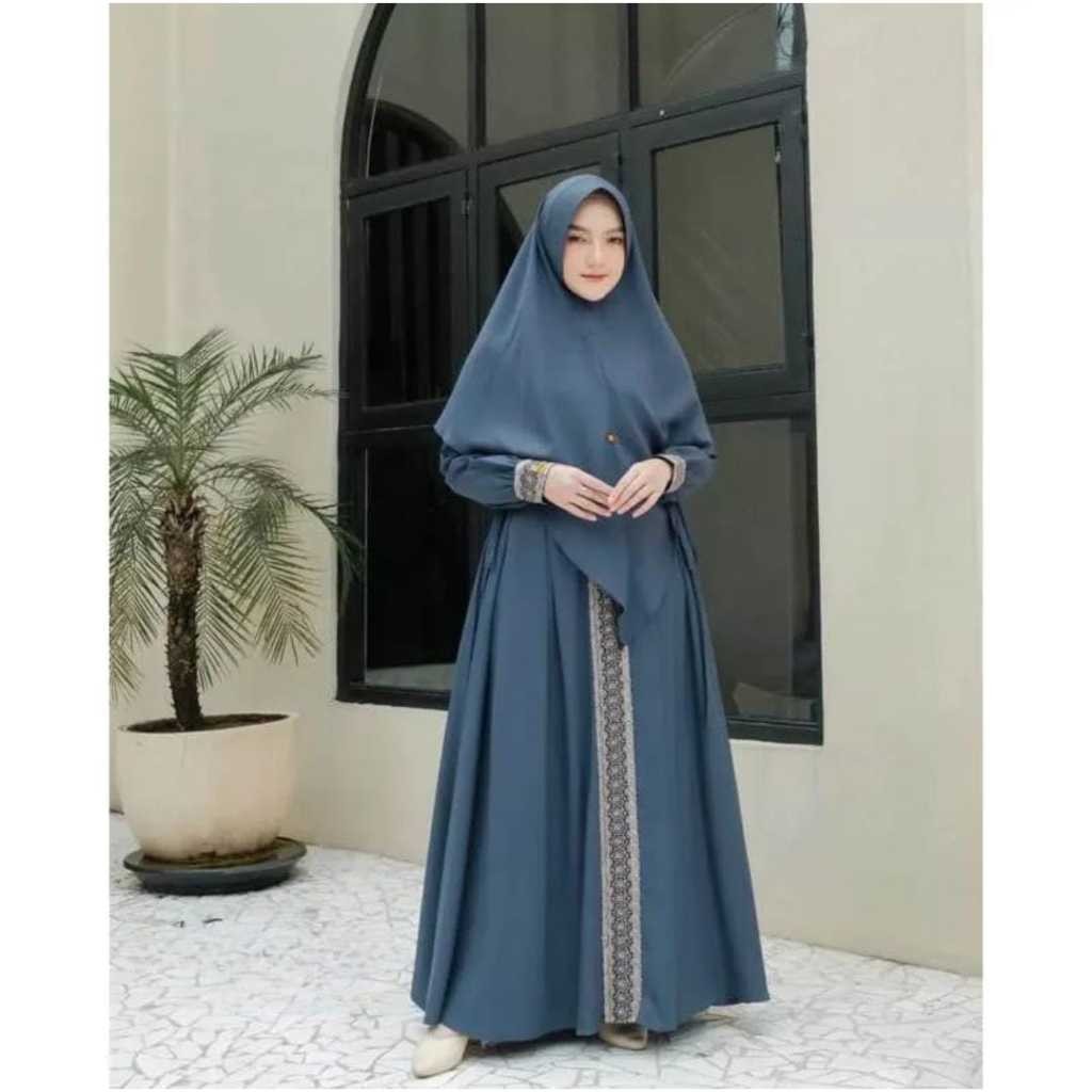 Gamis Wanita Terbaru 2025 Dres Kondangan Busui Abaya Set Turki Tunik Panjang Cewek Dress Syari Set T