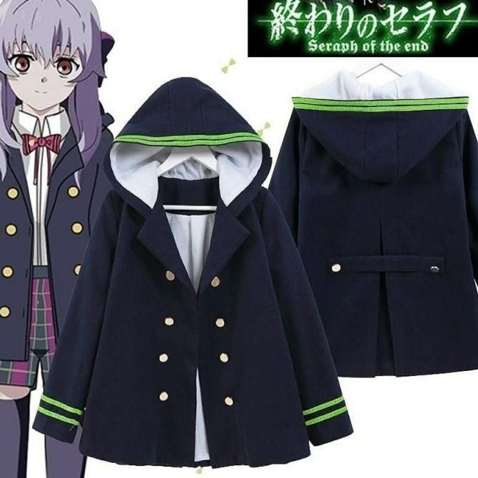 SHINOA HIRAGI JACKET OWARI NO SERAPH JAKET COSPLAY ANIME STOK TERBATAS
