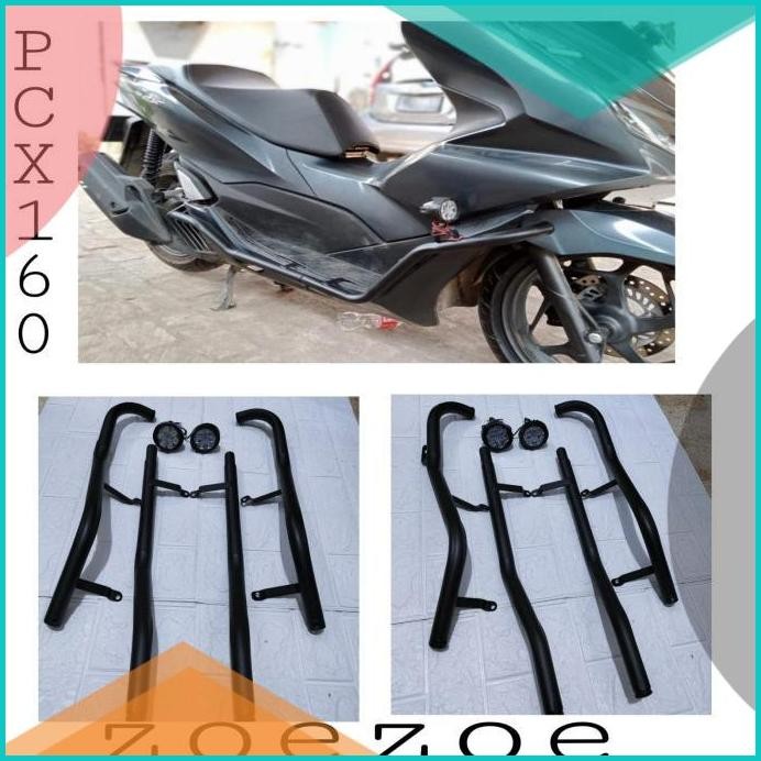 Crashbar PCX 160 New Free Lampu Tembak Tubular PCX 160 NEW Plus Lampu
