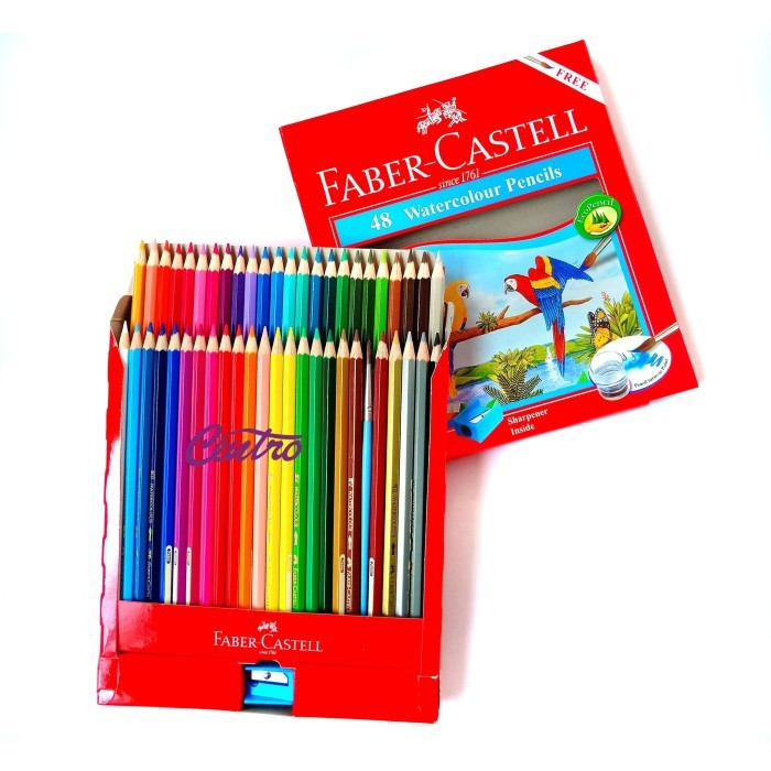 

HRG DISKON Faber Castell 48 WaterColour Pencil Watercolor Pensil Warna Cat Air