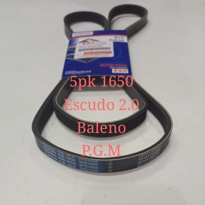 Fan belt van belt v belt rib belt tali kipas Escudo 2.0 5pk 1650