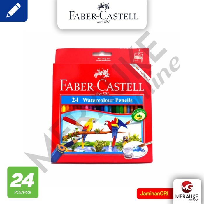 

HOT SALE Faber Castell Pensil Gambar Cat Air Parrot 24 Warna Panjang