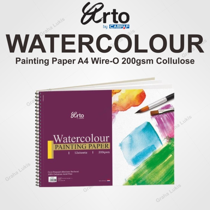 

HOT SALE Arto Watercolour Paper A4 Wire O - 200gsm - Cellulose
