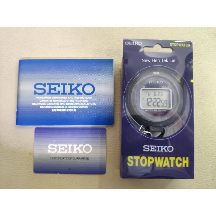 Baru.. Stopwatch Seiko S23589 Original 10 Lap Memory - Stop Watch Seiko