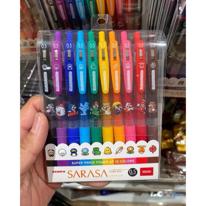 

Zebra Sarasa Mario Set isi 10 Limited Edition Japan Karakter