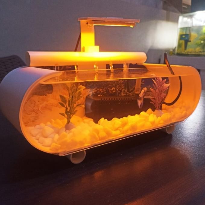 (COD) TERMURAH 1 SET AQUARIUM MINI CUPANG AKRILIK SERBAGUNA PIPA PVC