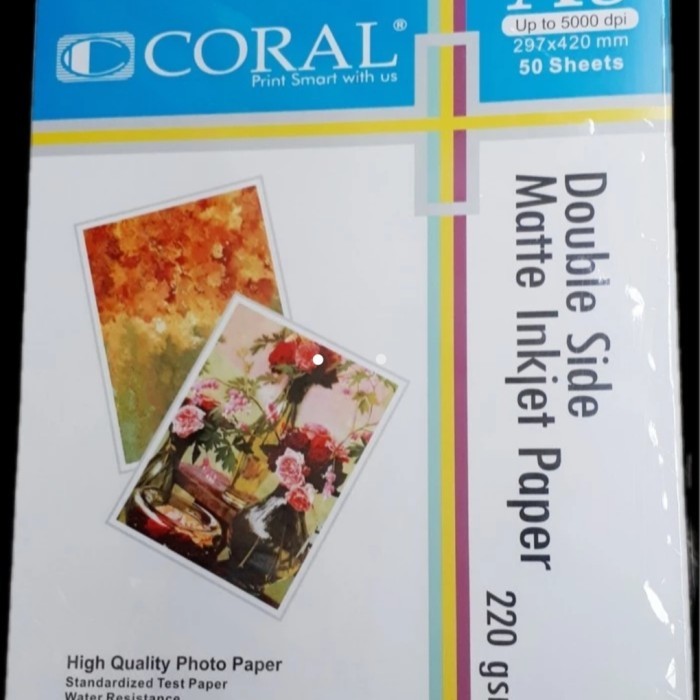

Kertas CORAL Double Side Matte Paper A3 220 gsm
