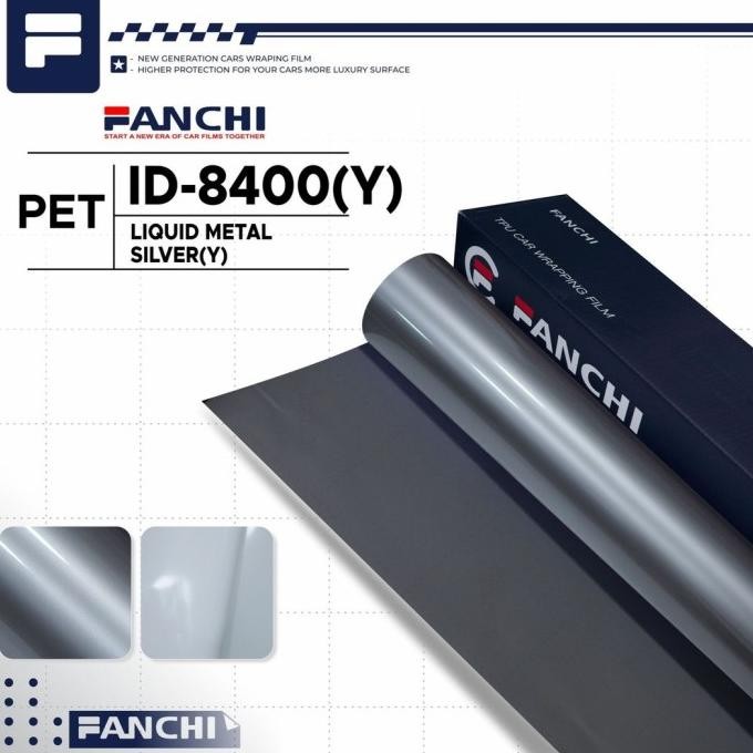 

Promo 50CM Sticker FANCHI ID-8400 Y Liquid Silver PET per 50CM COD