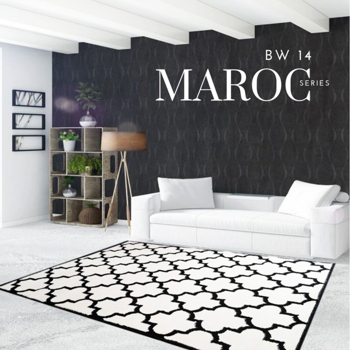 MAROC KARPET LANTAI 210X300 BW14 MONOKROM