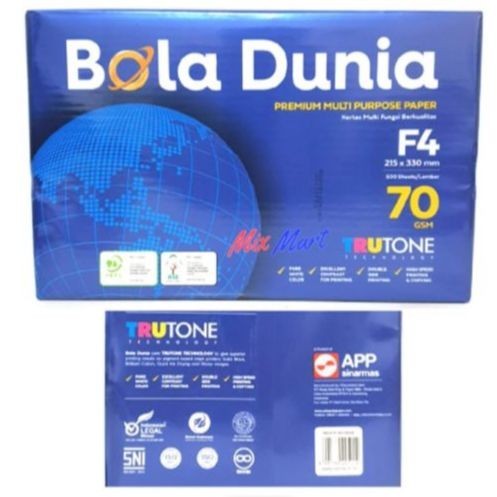 

Termurah ! Kertas Fotocopy Print Folio F4 Bola Dunia 70 Gr Rim