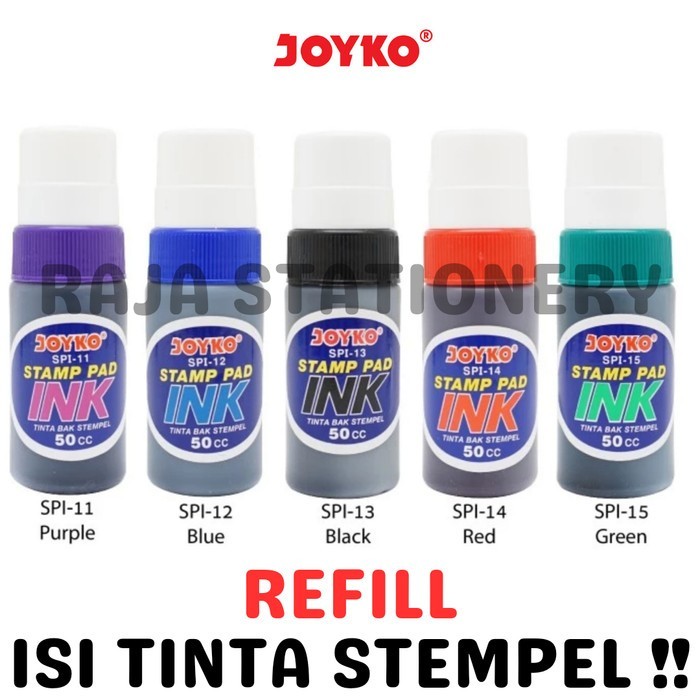

Joyko Stamp Pad Ink Refill Isi Ulang Tinta Stempel Joyko Box [12Pcs]