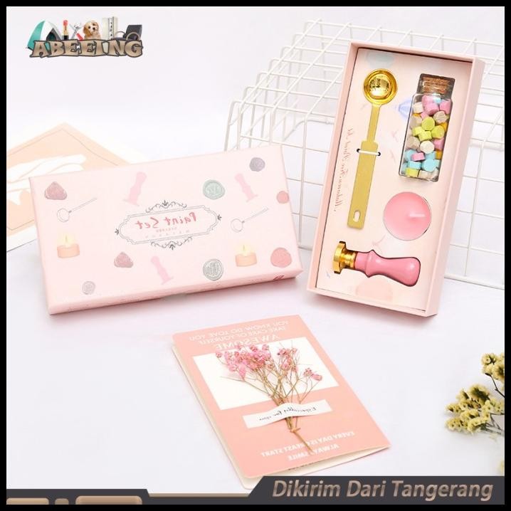 

Wax Seal Stamp Set Stempel Sealing Lilin Inisial Kado Lucu