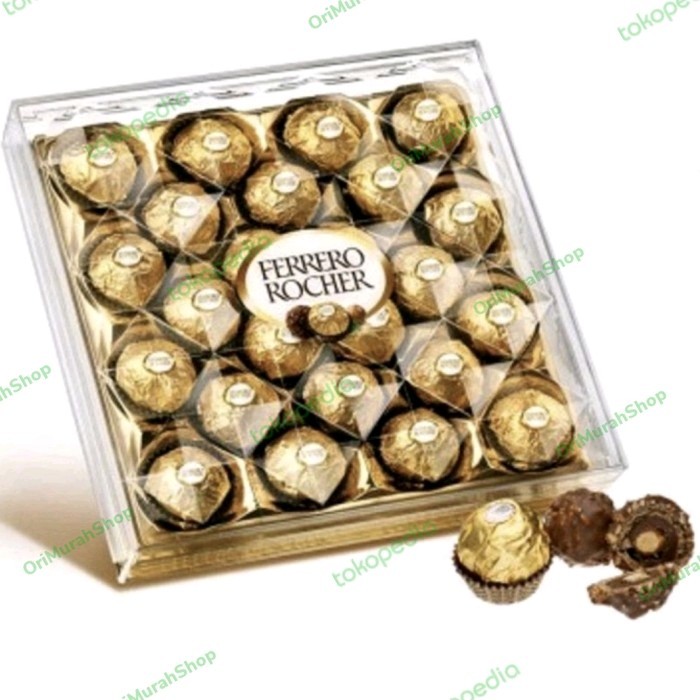 

Ferrero Rocher Chocolate Isi 24 Coklat Ferrero Rocher Cokelat 300 Gram