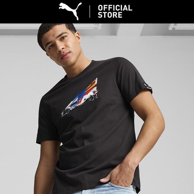 Puma Kaos Pria Bergambar Mobil Bmw M Motorsport Black Original