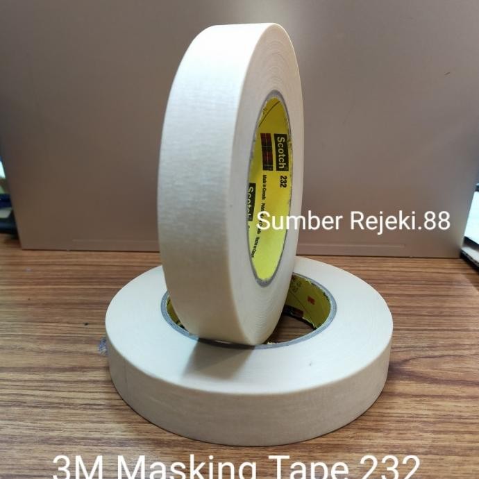 

ISOLASI KERTAS 3M MASKING TIPE 3M 232 UKURAN 1"INX55M LAKBAN KERTAS 3M ASLI