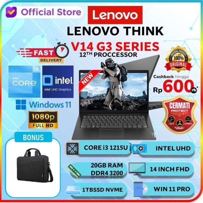 Lenovo V14 G3 I3 1215U 20Gb 1Tbssd 14 Inch Fhd Win11