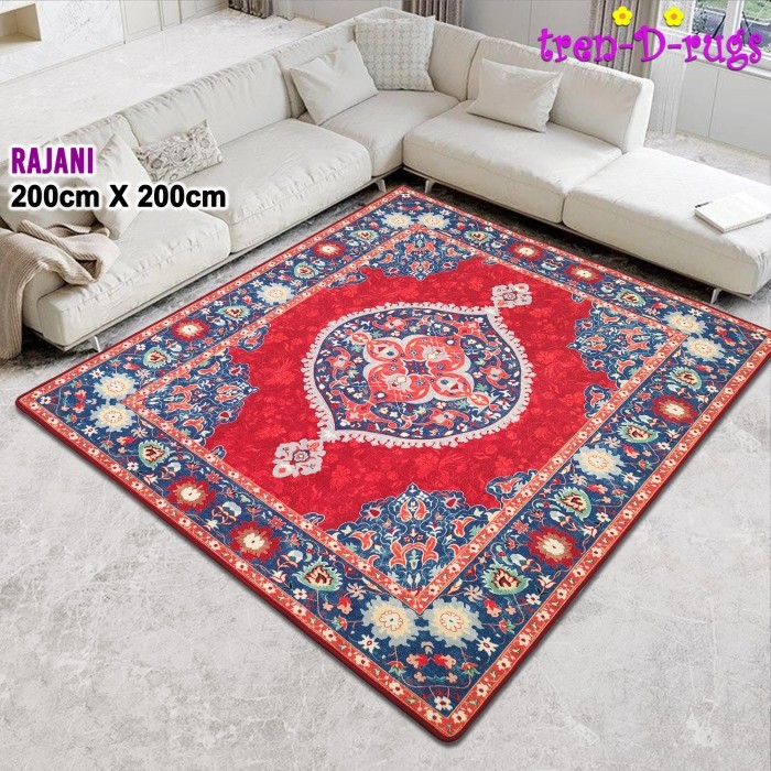 KARPET MODERN PERSIAN VINTAGE RETRO JUMBO ALAS LANTAI 200X200 NMS