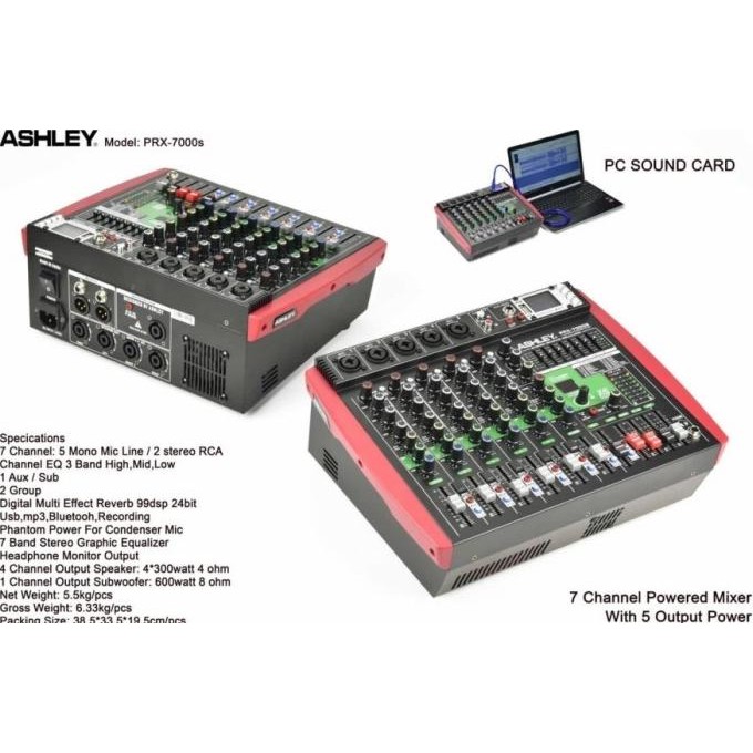 Murah Power Mixer Prx 7000 S Merek Ashley Prx7000S Original