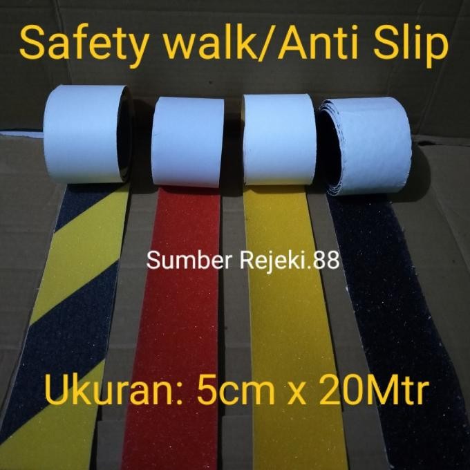 

SAFETY WALK ISOLASI ANTI SLIP TANGGA LAKBAN KASAR UKRAN 2"X20M ISOLAS ASLI