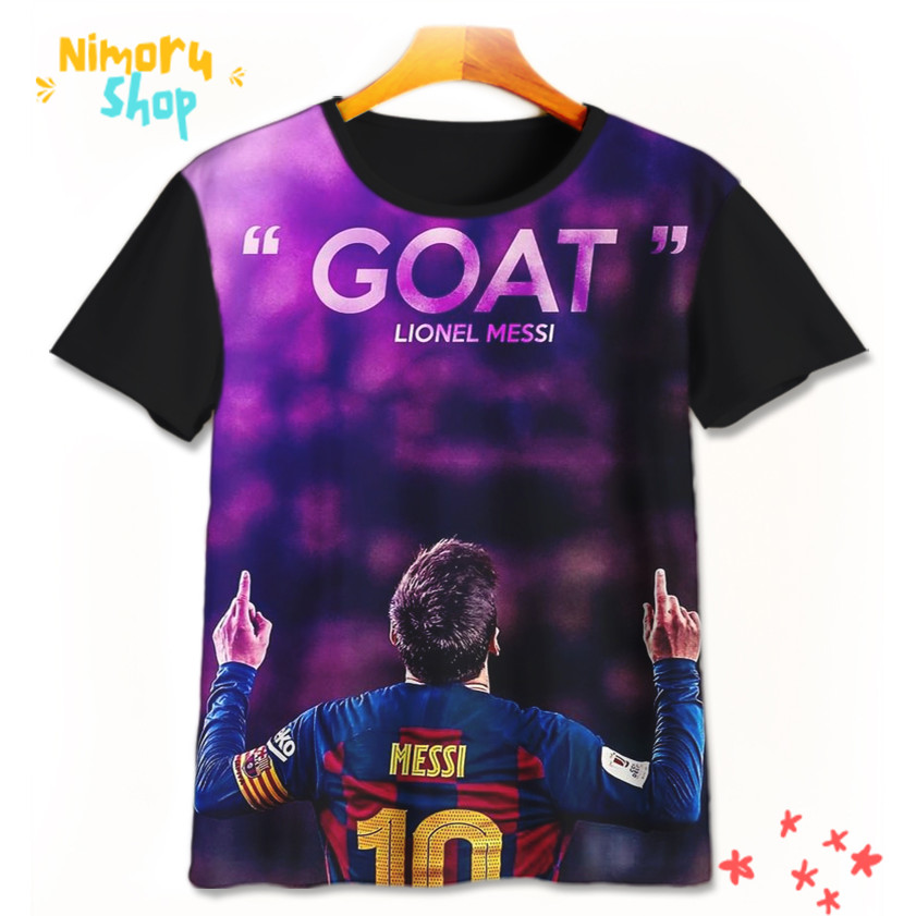 Baju Kaos Anak 3D LM-3-designWD Lionel Messi Kaos Bola Untuk Usia 1-12 Tahun NimoruShop