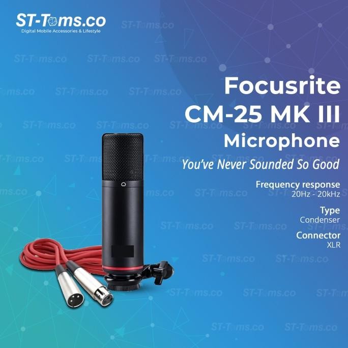 Promo Focusrite Scarlett Cm25 Mk Iii Condenser Microphone Studio-Quality For Computer Recording With