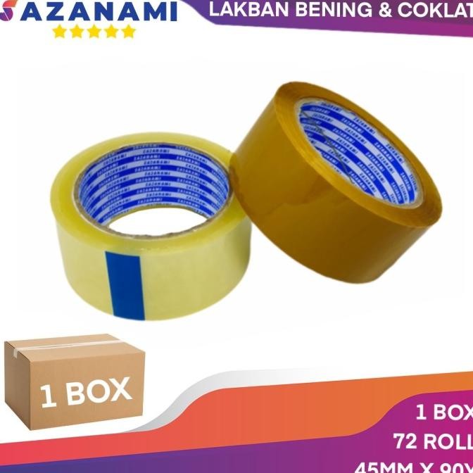 

1 BOX LAKBAN BENING 2 INCH X 90Y SAZANAMI LAKBAN COKLAT #JNE TRUCKING ASLI