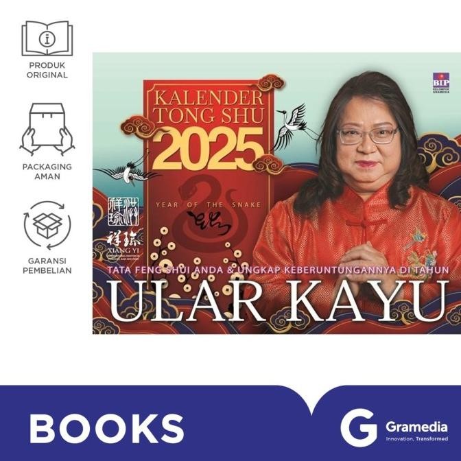 

New Gramedia Buku Kalender Tong Shu 2025: Ular Kayu (Xiang Yi)