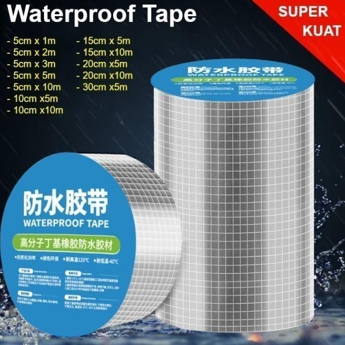 

LAKBAN ANTI BOCOR ANTI AIR ALUMINIUM FOIL WATERPROOF TAPE 15CM X 5M ASLI